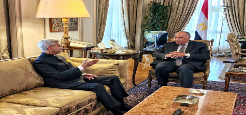 External Affairs Minister Dr. S. Jaishankar met H.E. Mr. Sameh Shoukry, Minister of Foreign Affairs of Egypt in Cairo